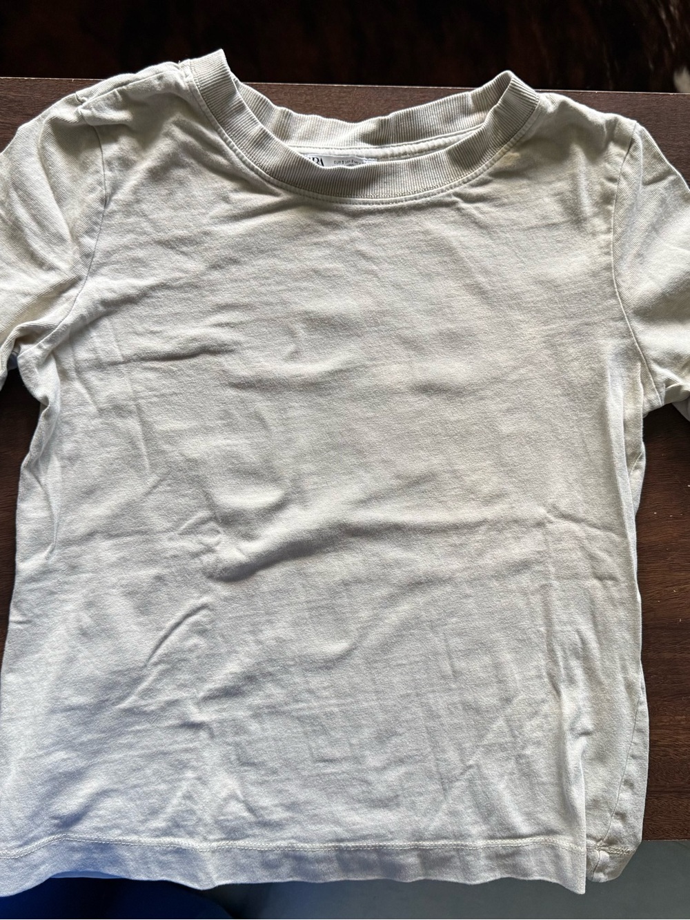 Zara Kids Light Gray Short-Sleeve Crewneck Tee